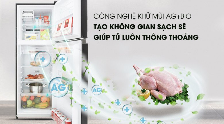 Hệ thống khử mùi diệt khuẩn Ag+ Bio trên tủ lạnh Toshiba GR-A28VM(UKG1)