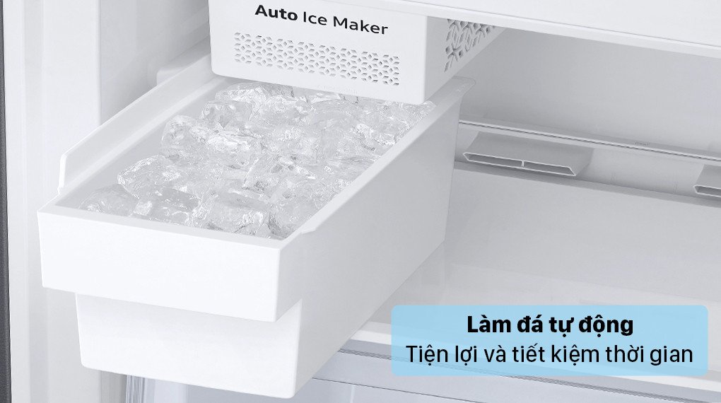 Hệ thống làm đá tự động tiện lợi trên tủ lạnh Samsung Inverter 307 lít