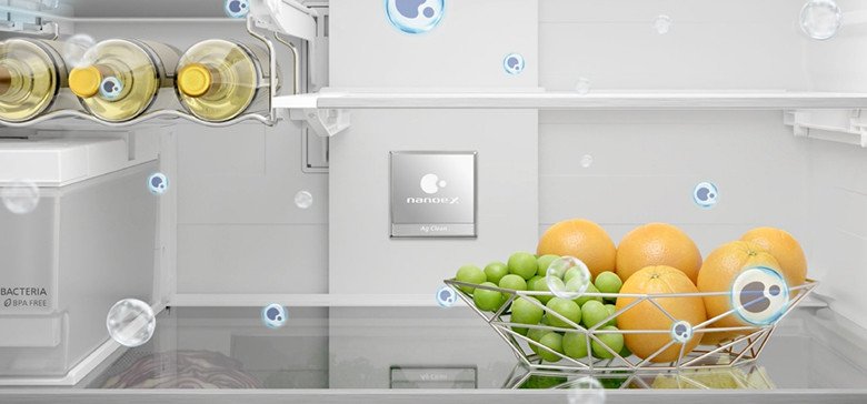 Hệ thống làm sạch không khí nanoe X trên tủ lạnh Panasonic NR-XY680YMMV