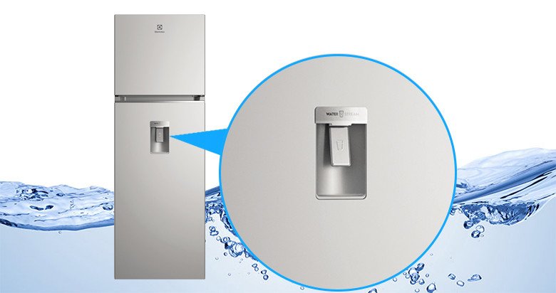 Hệ thống lấy nước bên ngoài tiện lợi trên tủ lạnh Electrolux ETB3740K-A