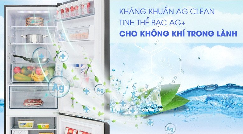 Hệ thống lọc kháng khuẩn Ag Clean với ion bạc Ag+ trong tủ lạnh