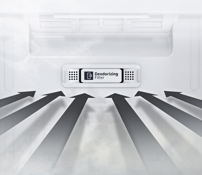 Hệ thống lọc than hoạt tính khử mùi và kháng khuẩn trên Tủ lạnh Samsung Inverter 319 lít