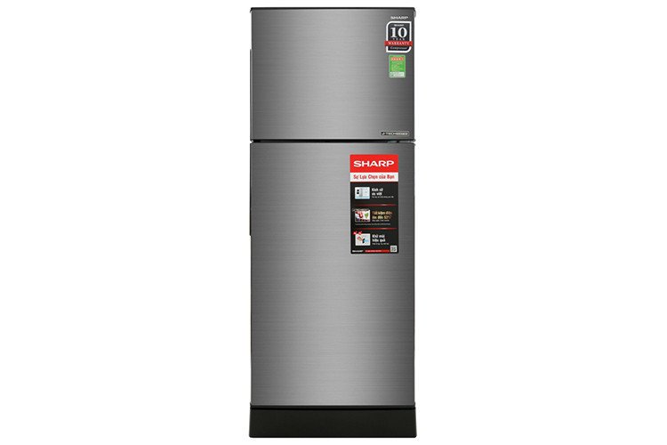 Hình ảnh tủ lạnh Sharp SJ-X201E-DS hai cánh dung tích 182 lít màu bạc sang trọng, tích hợp công nghệ J-Tech Inverter