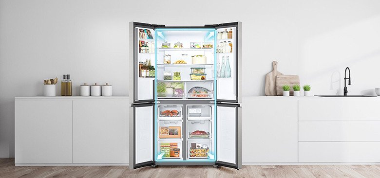 Khoang chứa dung tích lớn 474 lít của tủ lạnh LG LFB47SVM cho gia đình đông người