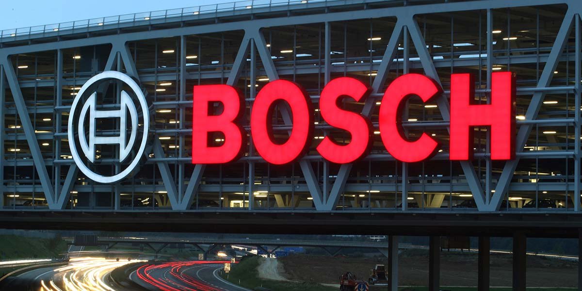 Logo và biểu tượng thương hiệu Bosch, một tập đoàn công nghệ hàng đầu của Đức