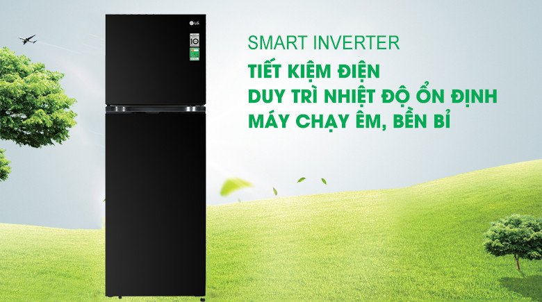 Máy nén Smart Inverter giúp tủ lạnh LG GN-M312BL tiết kiệm điện năng