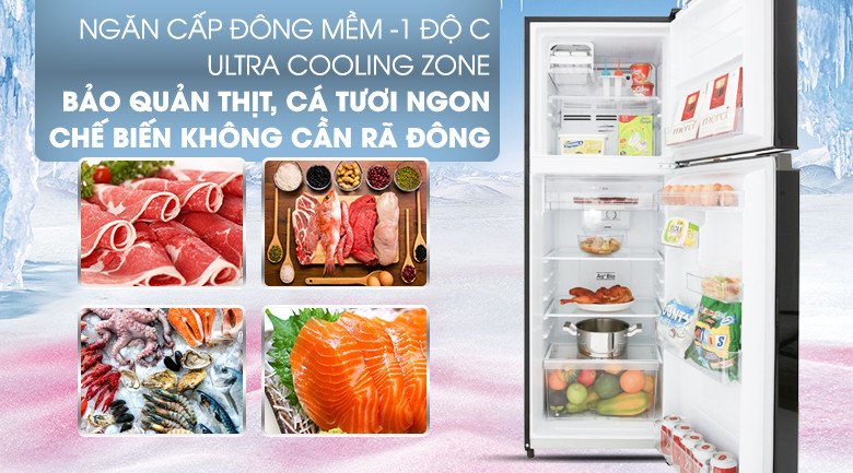 Ngăn cấp đông mềm Ultra Cooling Zone trên tủ lạnh Toshiba GR-A28VM(UKG1)
