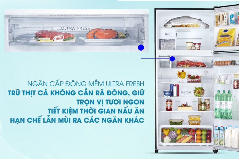 Ngăn cấp đông mềm ULTRA FRESH -3 độ C của tủ lạnh Toshiba GR-AG66VA(XK)