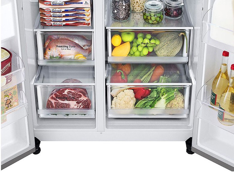 Ngăn chứa rau củ quả chuyên biệt trên tủ lạnh LG GR-B257JDS