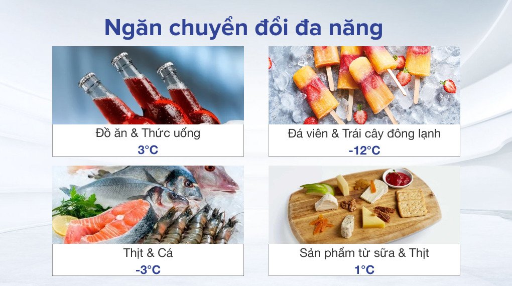 Ngăn đông mềm và ngăn chuyển đổi đa năng của tủ lạnh Hitachi
