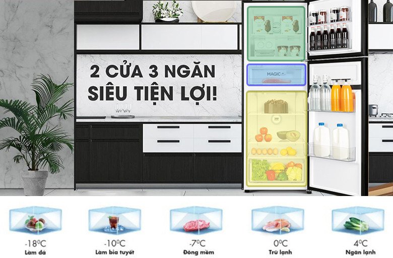 Ngăn Magic Room đa năng trên tủ lạnh Aqua Inverter