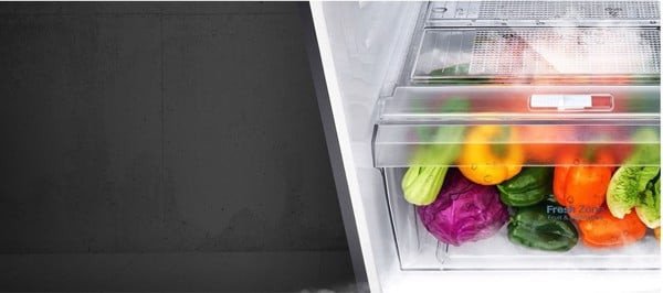 Ngăn rau củ Moist Balance Crisper duy trì độ ẩm tối ưu trong tủ lạnh LG GN-D332BL
