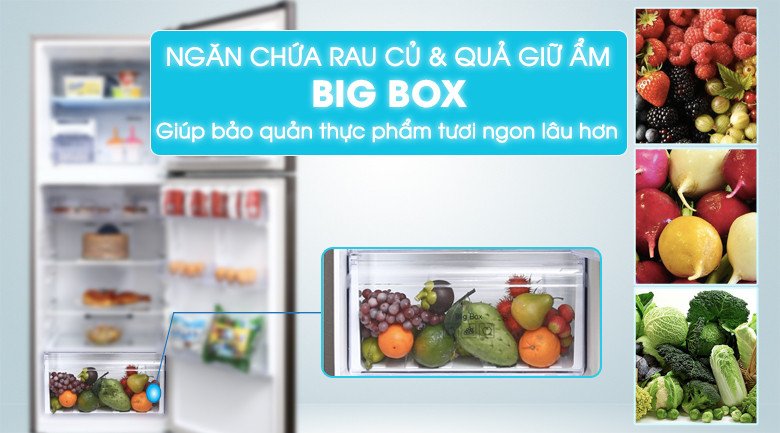 Ngăn rau quả Big Box giữ ẩm tối ưu trên Tủ lạnh Samsung 299 lít