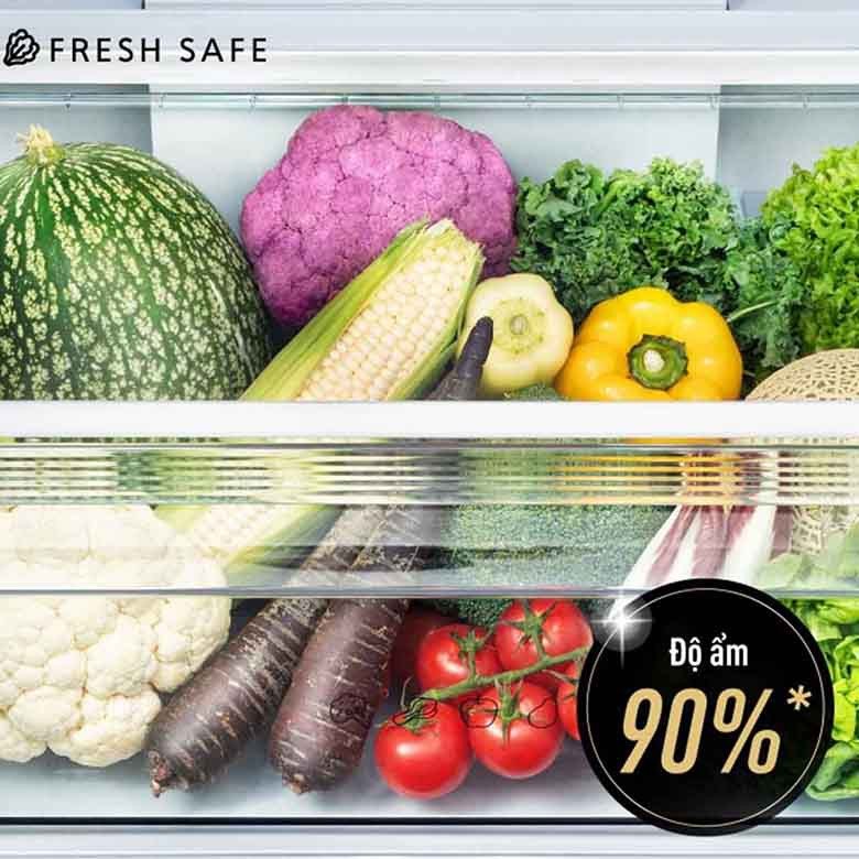 Ngăn rau quả Fresh Safe trên tủ lạnh Panasonic NR-BX421WGKV giữ ẩm tối ưu