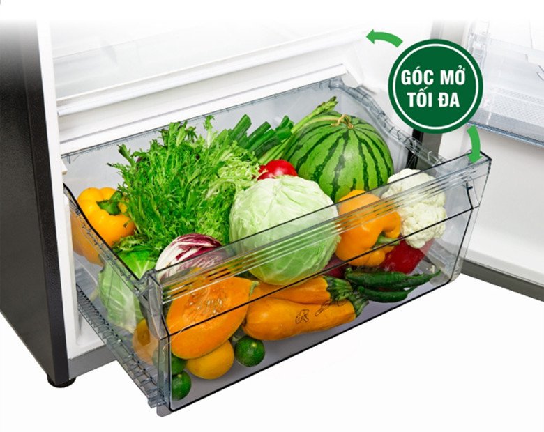 Ngăn rau quả Wide Fresh Case giúp giữ ẩm tối ưu trên tủ lạnh Panasonic NR-TV301VGMV