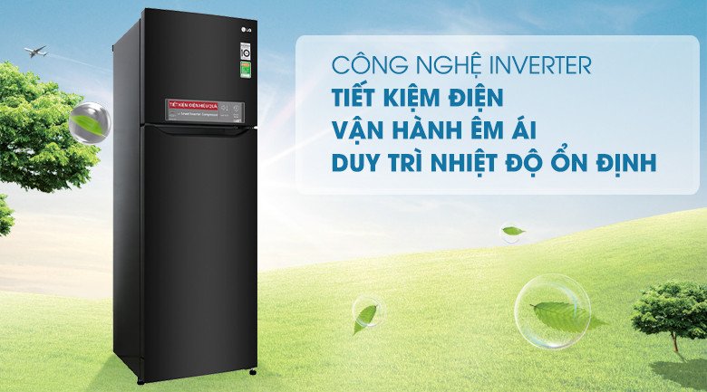 Nội thất tủ lạnh LG Inverter 255 lít GN-M255BL với các ngăn chứa