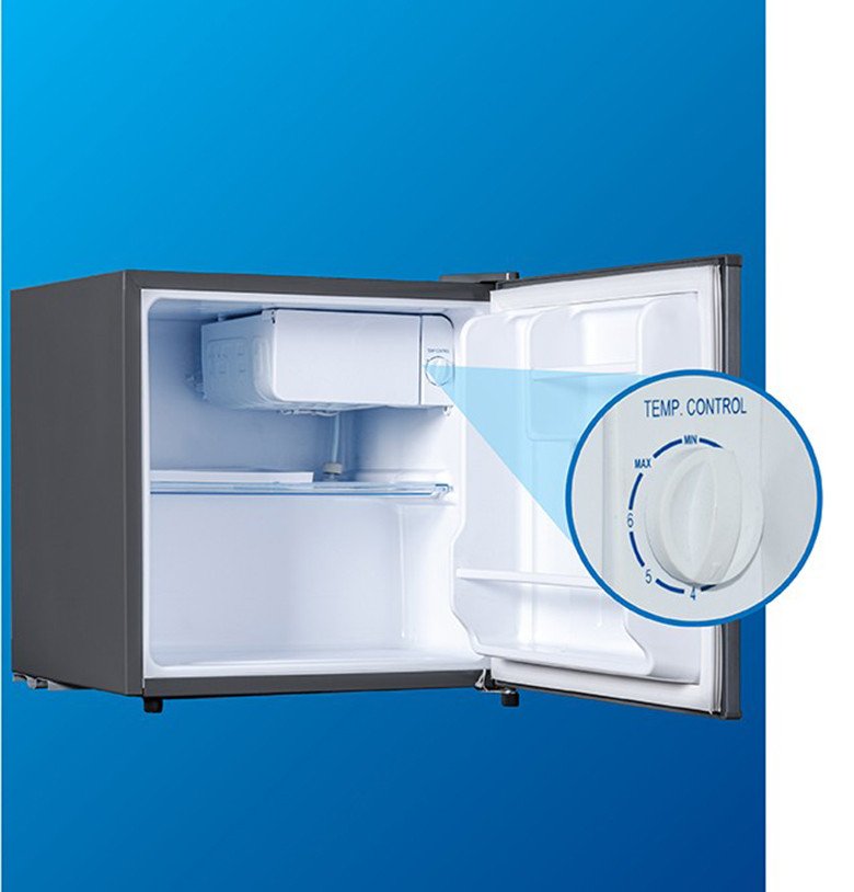 Núm xoay điều chỉnh 6 cấp độ nhiệt độ đơn giản của tủ lạnh Funiki 46 lít