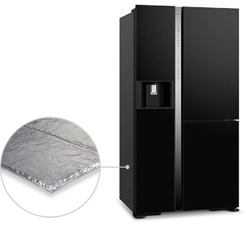 Tấm cách nhiệt chân không VIP tăng cường hiệu quả giữ lạnh của tủ lạnh Hitachi Inverter