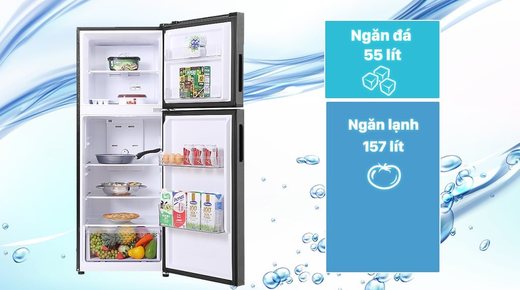 Thiết kế hiện đại và dung tích phù hợp của tủ lạnh Aqua