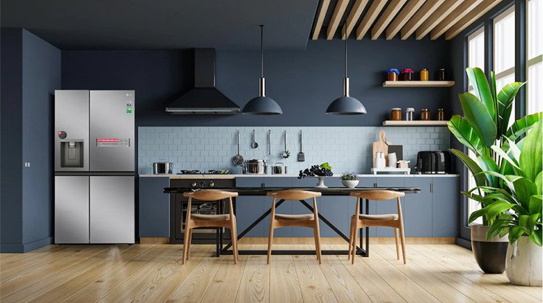 Thiết kế sang trọng của tủ lạnh LG GR-D257JS màu đen