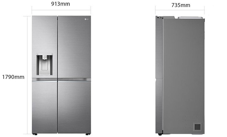Thiết kế tủ lạnh LG GR-D257JS hiện đại