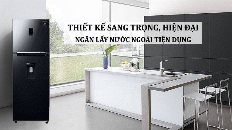 Thiết kế Tủ lạnh Samsung Inverter 319 lít RT32K5932BU/SV màu đen sang trọng