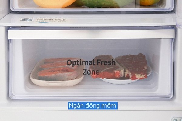 Thịt cá tươi ngon sau khi bảo quản trong ngăn cấp đông mềm Samsung