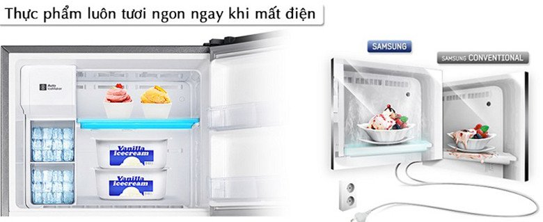 Thực phẩm tươi ngon được bảo quản tốt nhờ công nghệ Mr.Coolpack trên tủ lạnh Samsung