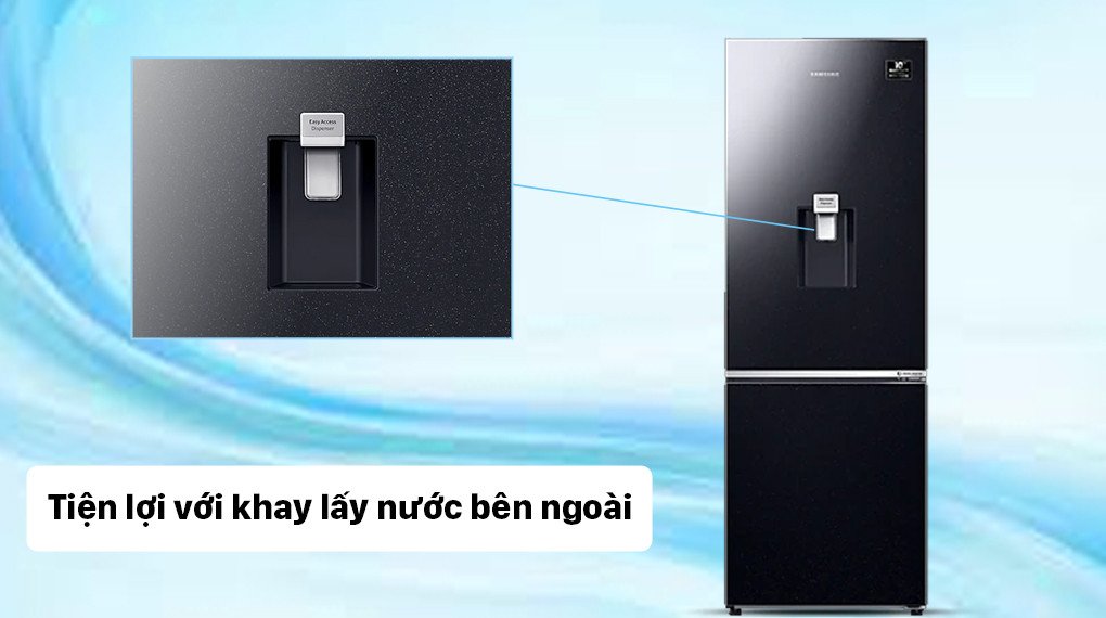 Tiện ích lấy nước bên ngoài trên cửa tủ lạnh Samsung Inverter 307 lít
