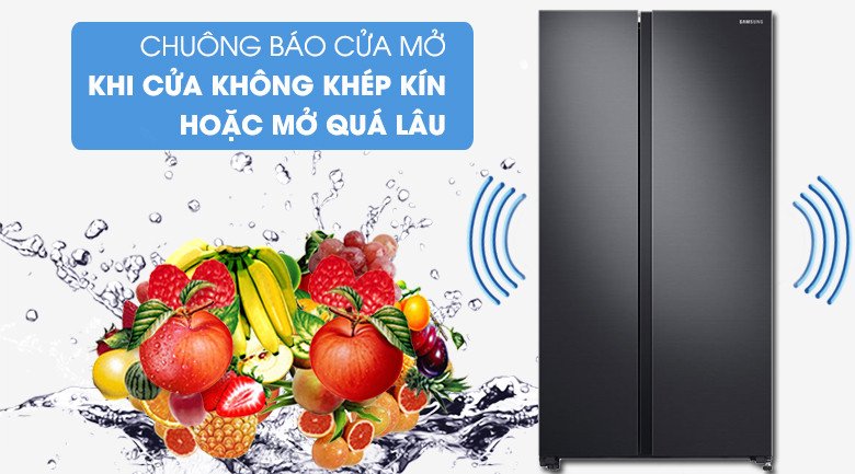 Tính năng chuông báo mở cửa giúp tủ lạnh Samsung RS62R5001B4/SV tiết kiệm năng lượng