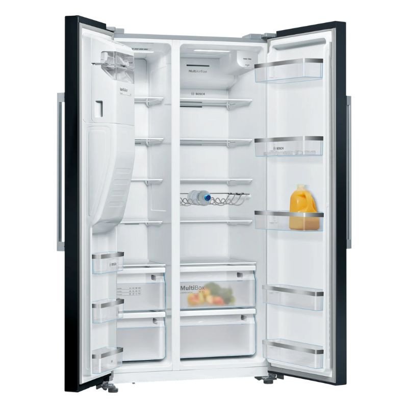 Tổng quan thiết kế sang trọng của tủ lạnh Side By Side Bosch KAD93ABEP màu đen