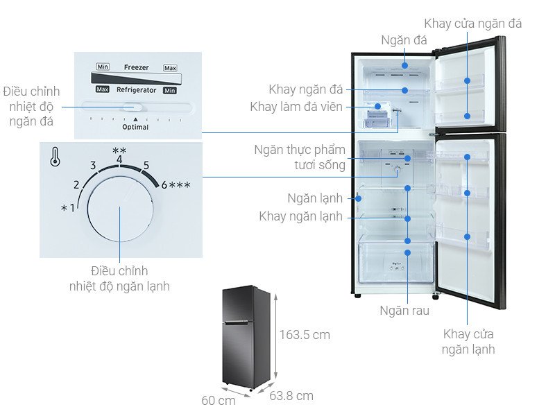 Tổng quan Tủ lạnh Samsung Inverter 302 Lít RT29K503JB1/SV
