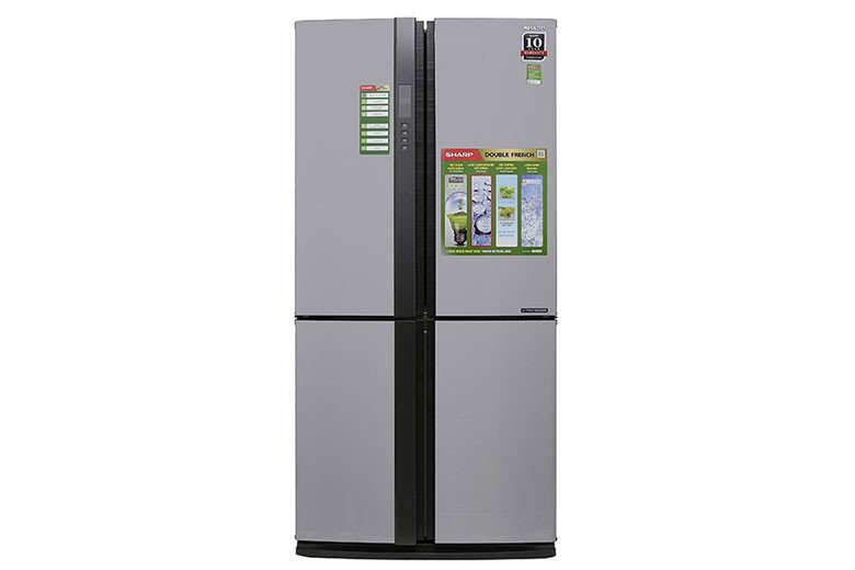 Tủ lạnh 4 cánh Sharp Inverter 556 lít SJ-FX631V-SL có cửa thép không gỉ