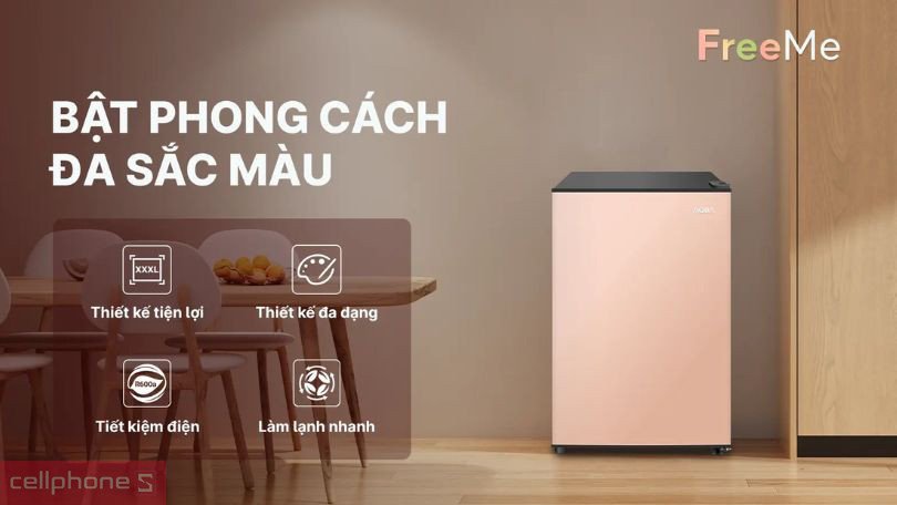 Tủ lạnh Aqua 1 cánh nhỏ gọn, phù hợp không gian hẹp