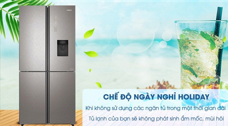 Tủ lạnh Aqua AQR-IGW525EM(GP) với chức năng Holiday