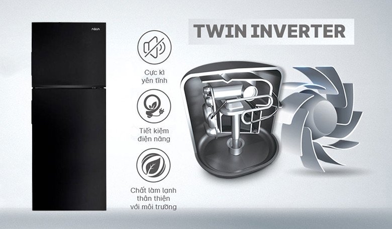 Tủ lạnh Aqua AQR-T239FA(FB) tích hợp công nghệ Inverter tiết kiệm điện