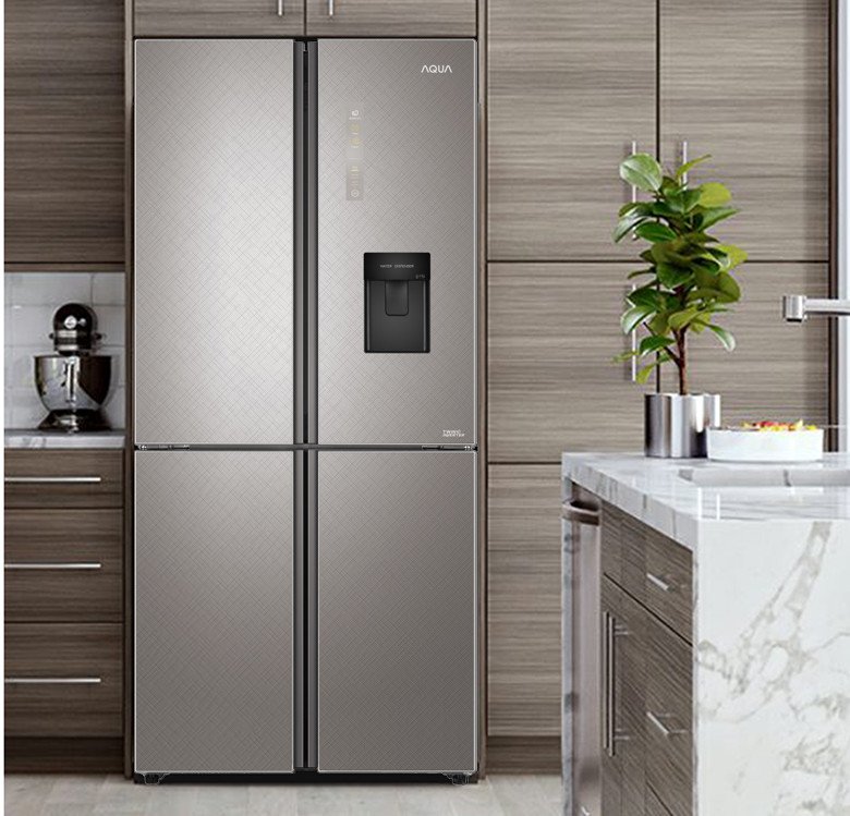Tủ lạnh Aqua Multi Door AQR-IGW525EM(GP) với mặt gương cao cấp
