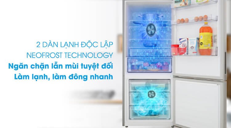 tủ lạnh beko với chức năng làm lạnh kép NeoFrost