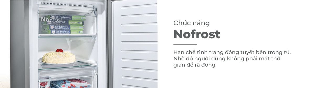 Tủ lạnh Bosch với chức năng NoFrost chống đóng tuyết hiệu quả
