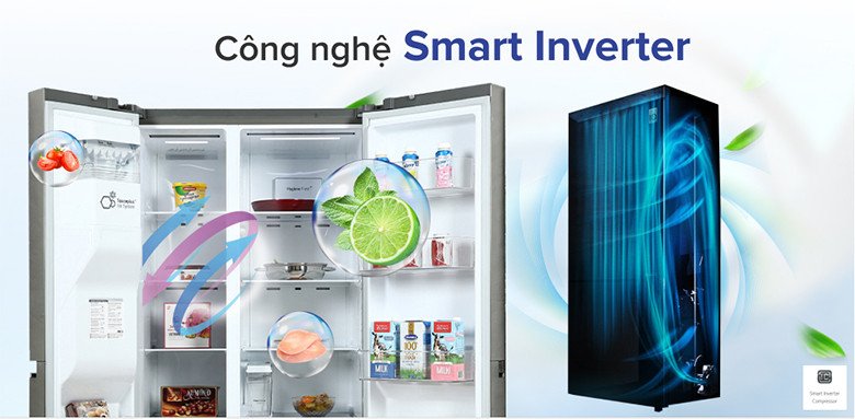 Tủ lạnh LG GR-D257JS với Door Cooling làm lạnh đều