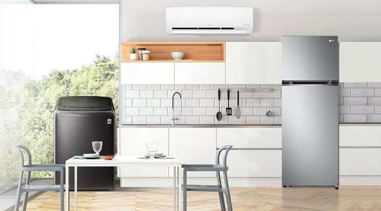 Tủ lạnh LG Inverter 243 lít GV-B242PS với thiết kế tối giản hiện đại