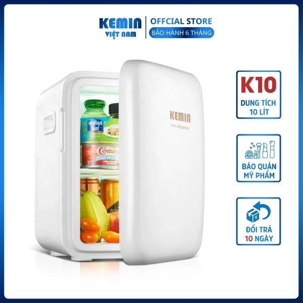 Tủ lạnh mini Kemin K10 nhỏ gọn, thích hợp cho việc di chuyển