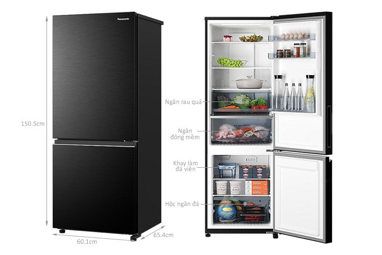 tủ lạnh Panasonic Inverter 255 lít NR-BV281BVKV