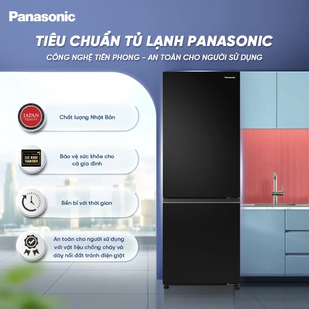 Tủ lạnh Panasonic Inverter 300 lít NR-BV331BPKV hiện đại