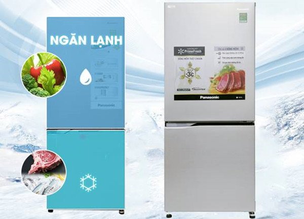 Tủ lạnh Panasonic Inverter với thiết kế ngăn đá dưới tiện dụng