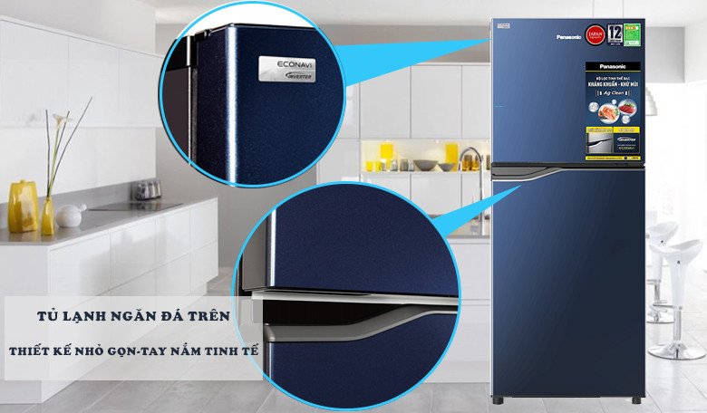 Tủ lạnh Panasonic NR-BA229PAVN thiết kế sang trọng và hiện đại