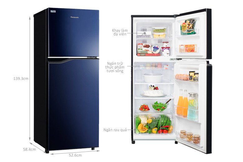 Tủ lạnh Panasonic NR-BA229PAVN với thiết kế nhỏ gọn và màu sắc độc đáo
