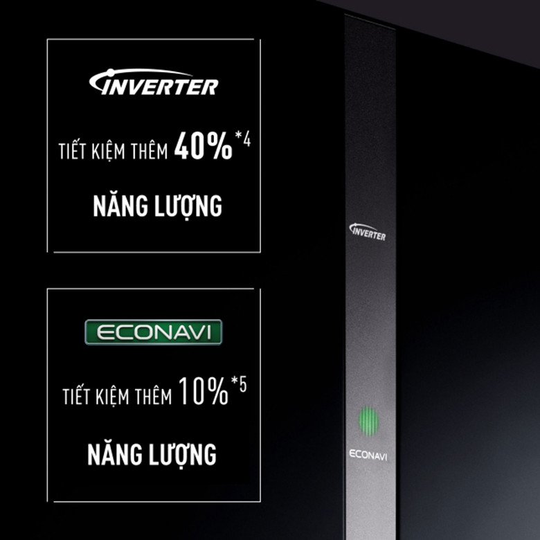 Tủ lạnh Panasonic NR-BX421WGKV ứng dụng công nghệ Inverter và Econavi tối ưu điện năng.