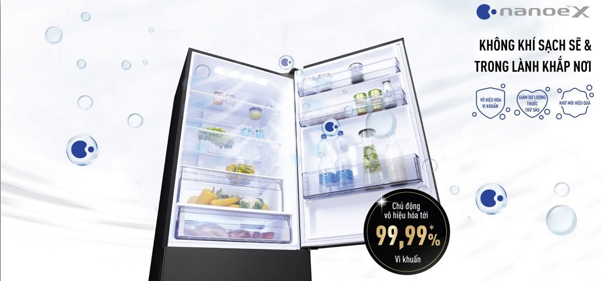 Tủ lạnh Panasonic với công nghệ Nanoe X kháng khuẩn khử mùi