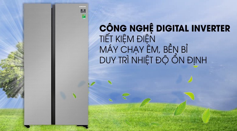 Tủ lạnh Samsung Inverter 647 lít RS62R5001M9/SV với công nghệ tiết kiệm điện Digital Inverter